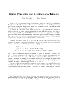 Bézier Parabolas and Medians of a Triangle