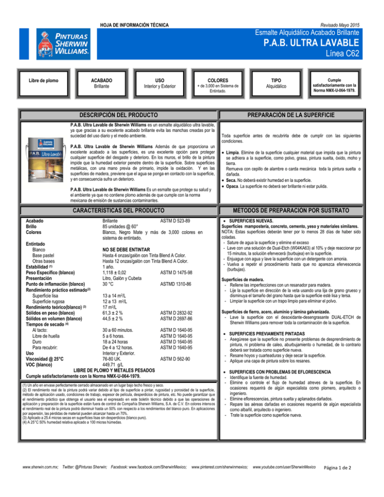 Boletin Técnico - Pinturas Sherwin