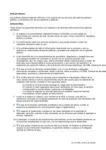 Texto íntegro artículos 9 y 10 Ley General de Sanidad