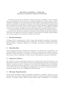 1 Encabezamiento. 2 Introducción. 3 Aspectos teóricos. 4 Montaje