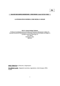 la integración económica como modelo a seguir