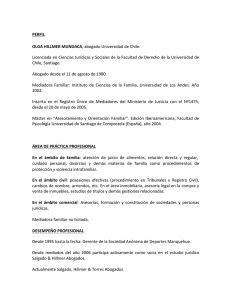 PERFIL OLGA HILLMER MUNDACA, abogado Universidad de