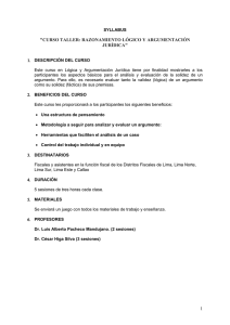 curso taller: razonamiento lógico y argumentación jurídica