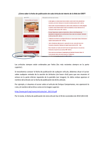 ¿Cómo saber la fecha de publicación de cada Artículo de