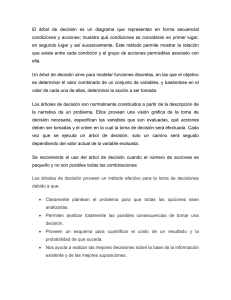 El árbol de decisión es un diagrama que representan en forma