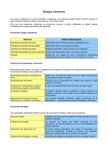 Riesgos volcánicos