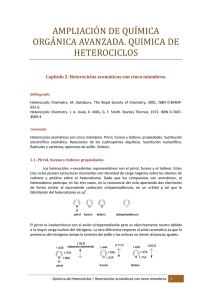 ampliacion de quimica organica avanzada. quimica de heterociclos