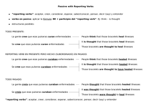 Passive with Reporting Verbs - Teacher