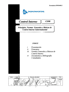 Normas de Control Interno Bolivia CGR-1/070/2000