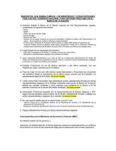 REQUISITOS QUE DEBEN CUMPLIR LOS MINISTERIOS Y OTRAS