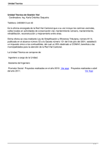 Unidad Tecnica - Municipalidad de Palmares