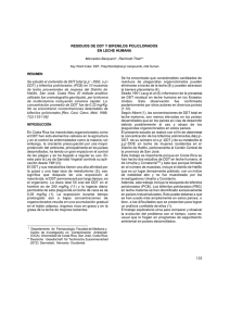 residuos de ddt y bifenilos policlorados en leche humana