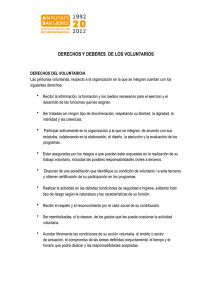 Derechos y deberes de los voluntarios
