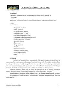 DILATACIÓN TÉRMICA DE SÓLIDOS