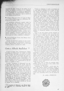 Carta a Alfredo Maillefert (1) - Revista de la Universidad de México