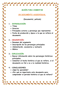 GUIÓN PARA COMENTAR UN DOCUMENTO AUDIOVISUAL