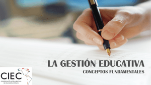 84. la gestión educativa. conceptos fundamentales