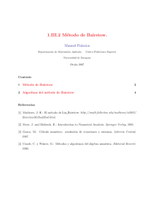 1.III.2 Método de Bairstow. - Departamento de Matemática Aplicada