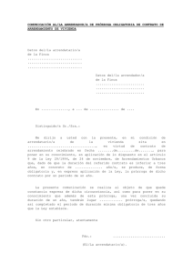 Comunicación al/la arrendador/a de prórroga obligatoria de contrato