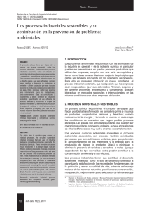Los procesos industriales sostenibles y su contribución en la