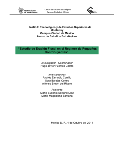 “Estudio de Evasión Fiscal en el Régimen de Pequeños