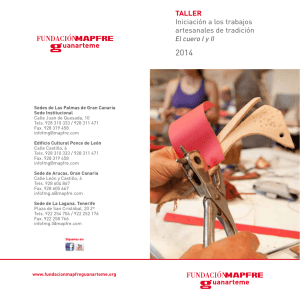 TALLER Iniciación a los trabajos artesanales de tradición El cuero I y II