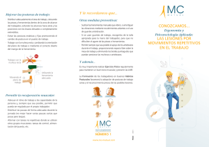 Las lesiones por movimientos repetitivos en el trabajo