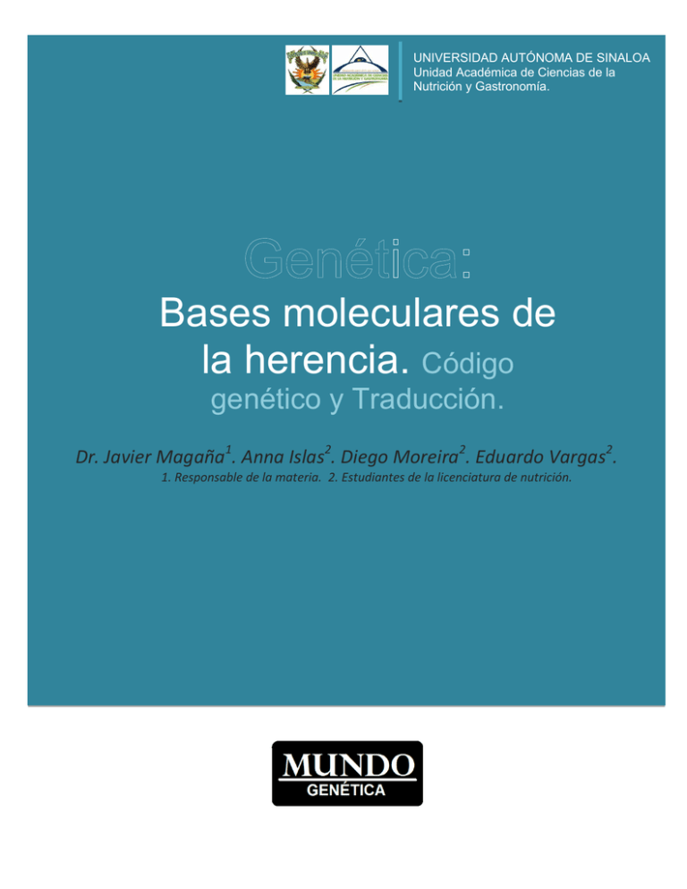 Bases Moleculares De La Herencia. Código