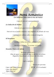 Menú Romántico