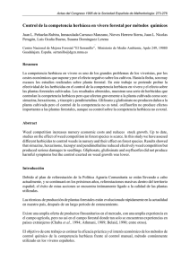 Control de la competencia herbácea en vivero forestal por métodos