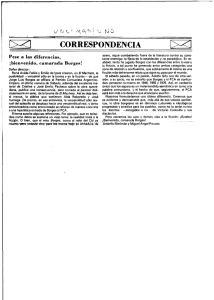 Correspondencia: Pese a las diferencias, ¡bienvenido, cantarada