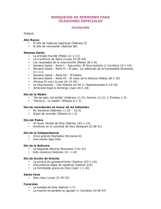 Esquemas de Sermones para Ocasiones Especiales