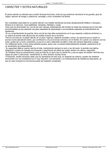 CARÁCTER Y DOTES NATURALES