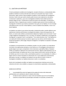 5.1. ¿QUÉ SON LAS HIPÓTESIS?
