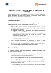 Solicitud y normas de utilización de espacios