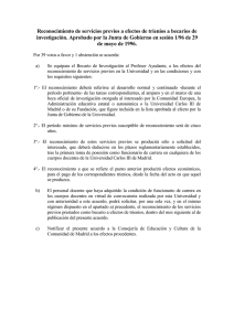 Reconocimiento Trienios Becarios Investigación UC3M