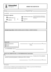 orden de servicio - Universidad de Zaragoza