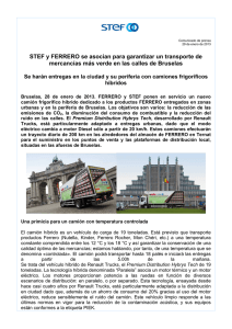 STEF y FERRERO se asocian para garantizar un transporte de