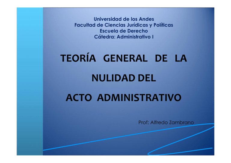 Teoría General De La Nulidad Del Acto Administrativo