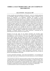 sobre la electrodinámica de los cuerpos en movimiento