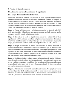 5. Pruebas de hipótesis concepto 5.1 Afirmación