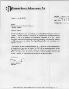 Empresa General de Inversiones, S.A._Subsidiaria
