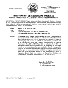 NOTIFICACION DE AUDIENCIAS PUBLICAS