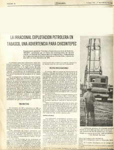 la irracional explotacion petrolera en tabasco, una advertencia para