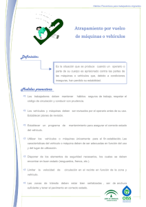 Atrapamiento por vuelco de máquinas o vehículos