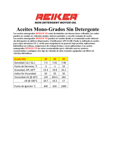 Aceites Mono-Grados Sin Detergente