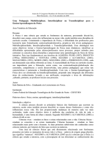 Uma Pedagogia Multidisciplinar, Interdisciplinar ou Transdisciplinar