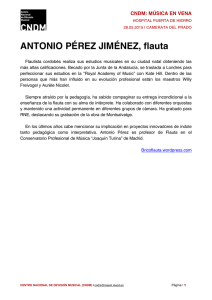 Biografía Antonio Pérez Jiménez - Centro Nacional de Difusión