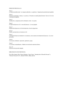 DERECHO PROCESAL (I) Tema 1 La función jurisdiccional.