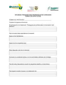 Tema: 1 Conociendo nuestras expectativas respecto al trabajo en